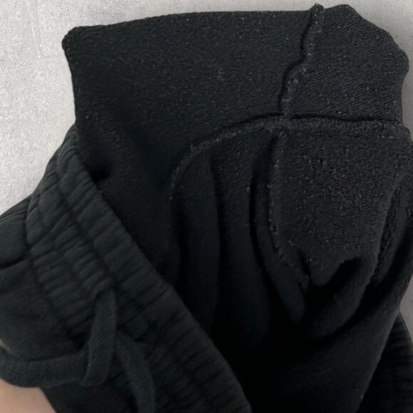 Aritzia TNA Iconic Fleece Sweatpants Side Stripe Size Small Retro Joggers Black - Picture 12 of 14